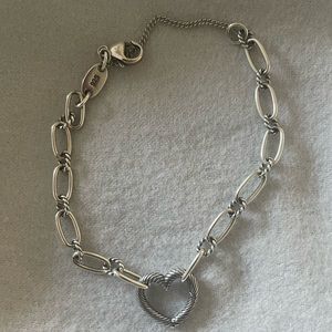 James Avery Changeable Charm Heart Bracelet